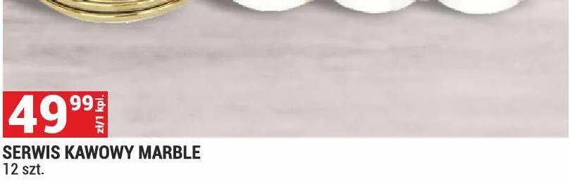 SERWIS KAWOWY MARBLE 12 szt. promocja w Merkury Market