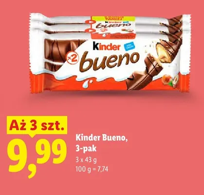 Baton Kinder Bueno 3-pak promocja w Lidl
