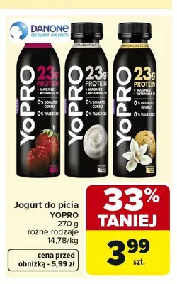 Jogurt do picia YOPRO 270g promocja w Carrefour