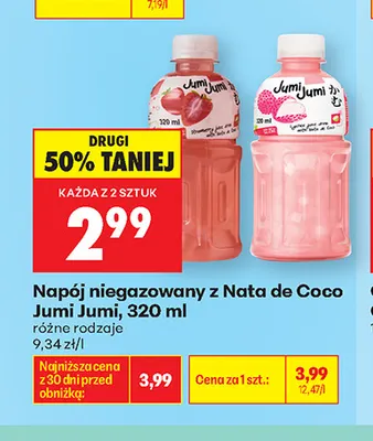 Napój niegazowany z Nata de Coco Jumi promocja w Biedronka