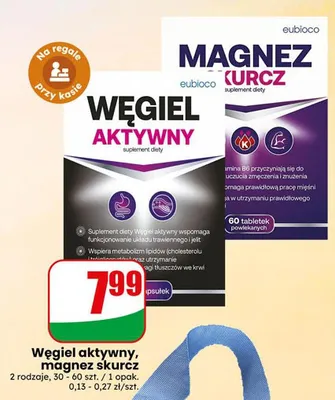 Suplement diety Magnez skurcz eubioco 60 tabletek powlekanych promocja w Dino