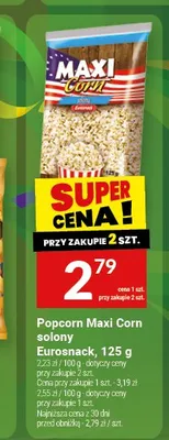 Popcorn Maxi Corn solony Eurosnack promocja w Twój Market