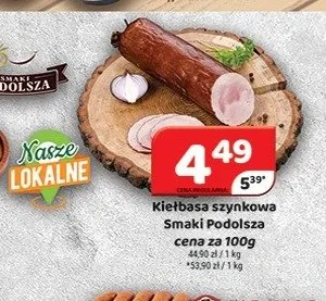 Kiełbasa szynkowa Smaki Podolsza promocja w Delfin