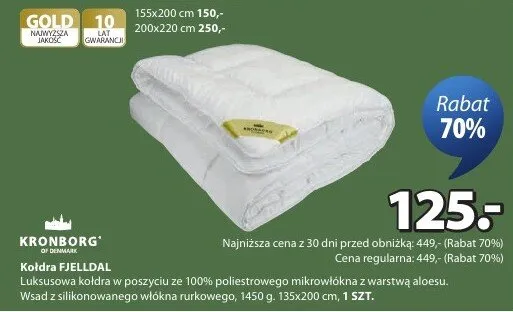 Kołdra FJELLDAL promocja w Jysk