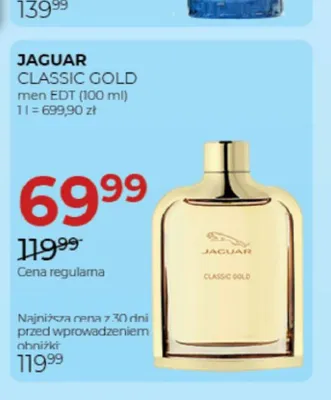 Woda toaletowa męska Jaguar Classic Gold promocja w Drogerie Jawa