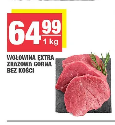 Wołowina extra zrazowa górna bez kości promocja w SPAR