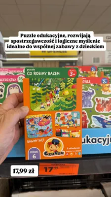 Puzzle edukacyjne CzuCzu Co robimy razem promocja w Biedronka