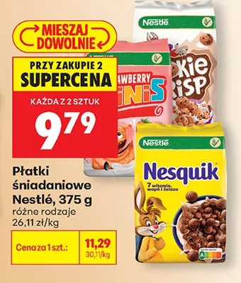 Płatki śniadaniowe Nestlé Strawberry Minis promocja w Biedronka