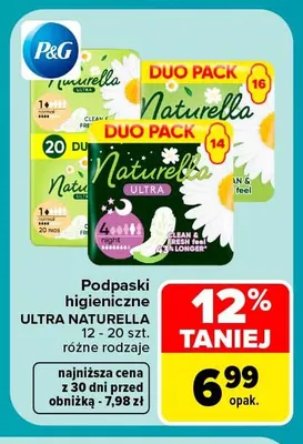 Podpaski higieniczne Naturella Ultra promocja w Carrefour