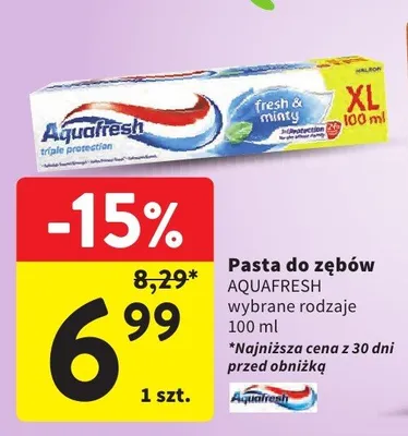 Pasta do zębów wybrane rodzaje promocja w Intermarche