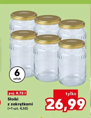 Słoiki z zakrętkami 6-pak promocja w Kaufland