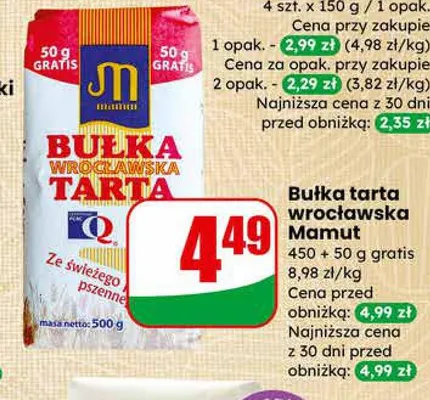 Bułka tarta wrocławska promocja w Dino