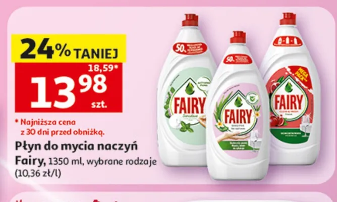 Płyn do mycia naczyń Fairy promocja w Auchan