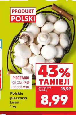 Polskie pieczarki luzem promocja w Kaufland