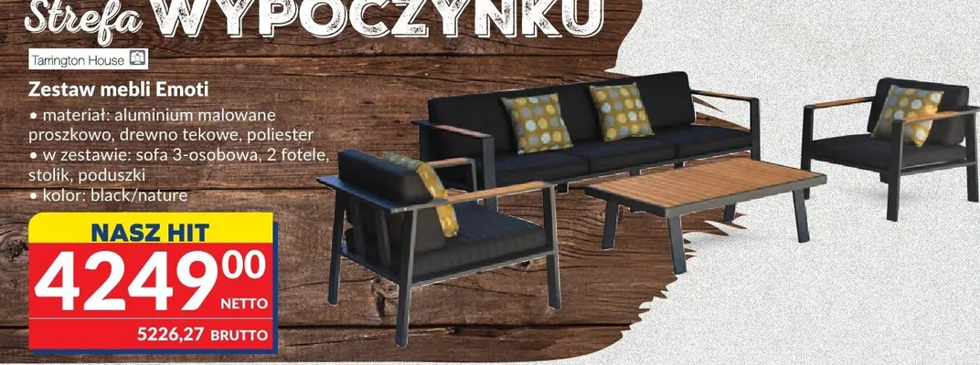 Zestaw mebli ogrodowych Emoti promocja w Makro