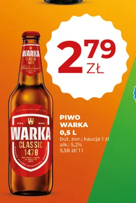 Piwo Warka Classic promocja w Duży Ben