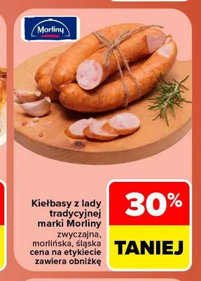 Kiełbasa z lady tradycyjnej zwyczajna Morliny promocja w Carrefour