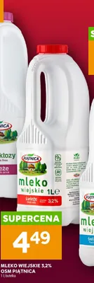 Mleko wiejskie 3,2% OSM Piątnica promocja w Stokrotka
