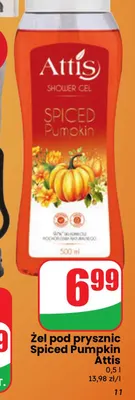 Żel pod prysznic Spiced Pumpkin Attis promocja w Dino