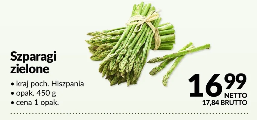 Szparagi zielone promocja w Makro
