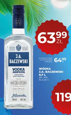 Wódka J.A. Baczewski Monopolowa promocja w Duży Ben