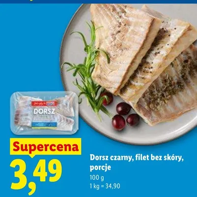 Dorsz czarny filet bez skóry porcje promocja w Lidl
