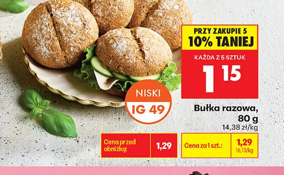 Bułka razowa promocja w Biedronka