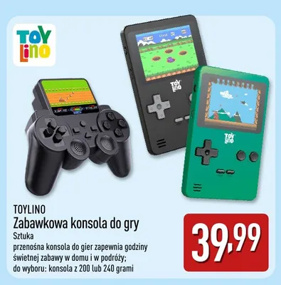 Zabawkowa konsola do gry z 240 grami Toylino promocja w Aldi