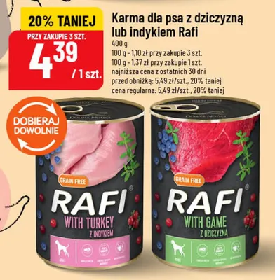 Karma dla psa z indykiem Rafi promocja w POLOmarket