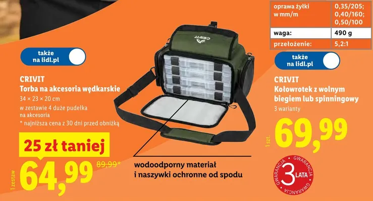 Torba na akcesoria wędkarskie promocja w Lidl