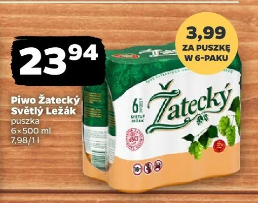 Piwo Żatecký Světlý Ležák promocja w Netto