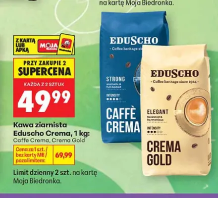 Kawa ziarnista Eduscho Caffè Crema promocja w Biedronka