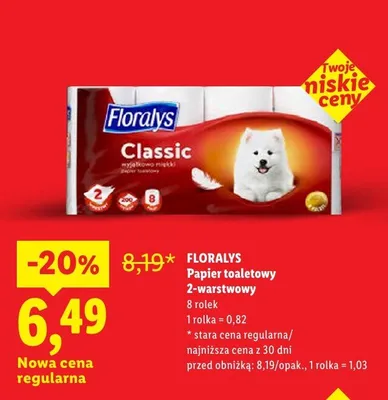 Papier toaletowy classic 2-warstwowy promocja w Lidl