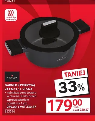 Garnek z pokrywą 24cm/3,5l Vesna Zwieger promocja w Selgros