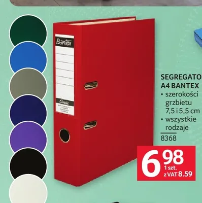 Segregator A4 Bantex promocja w Selgros