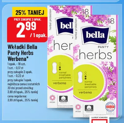Wkładki Bella Panty Herbs Werbena promocja w POLOmarket