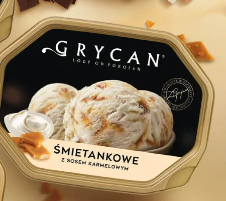 Lody śmietankowe z sosem karmelowym Grycan promocja w POLOmarket