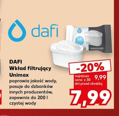 Wkład filtrujący Unimax Dafi promocja w Kaufland