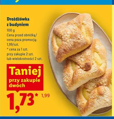 Drożdżówka z budyniem Piekarnia Lidla promocja w Lidl