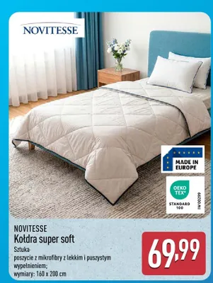 Kołdra super soft Novitesse 160x200cm promocja w Aldi