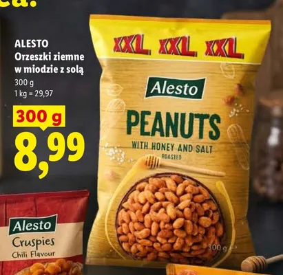 Orzeszki ziemne w miodzie z solą promocja w Lidl