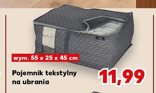 Pojemnik tekstylny na ubrania wym. 55x25x45cm Kaufland promocja w Kaufland
