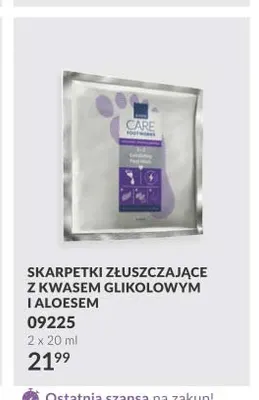 Skarpetki złuszczające z kwasem glikolowym i aloesem Footworks promocja w AVON