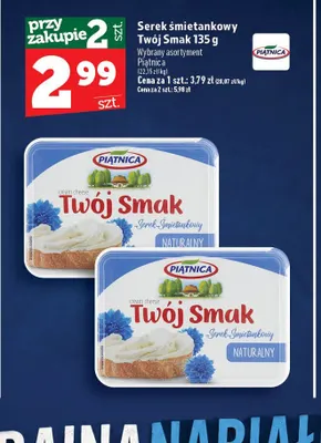 Serek śmietankowy Twój Smak Piątnica promocja w TOPAZ
