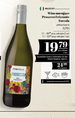 Wino musujące Prosecco Frizzante Forcola promocja w POLOmarket