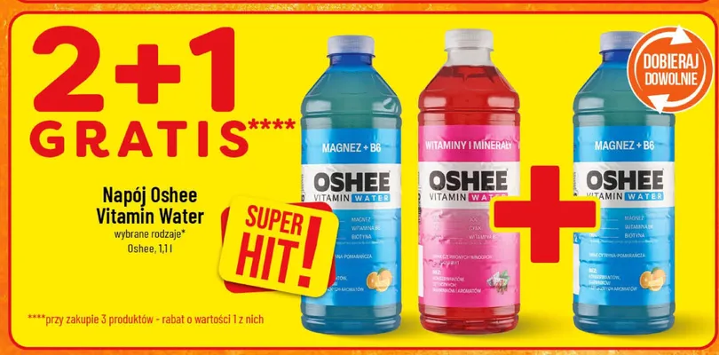 Napój Oshee Vitamin Water wybrane rodzaje promocja w POLOmarket