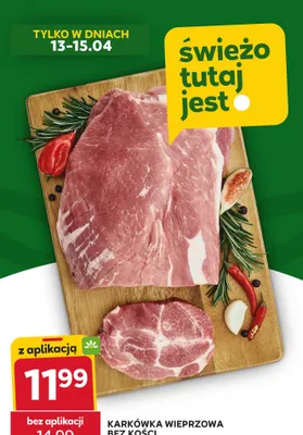 Karkówka wieprzowa bez kości promocja w Stokrotka