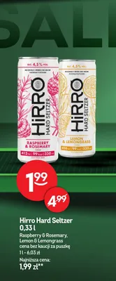 Hirro Hard Seltzer Raspberry & Rosemary promocja w Żabka