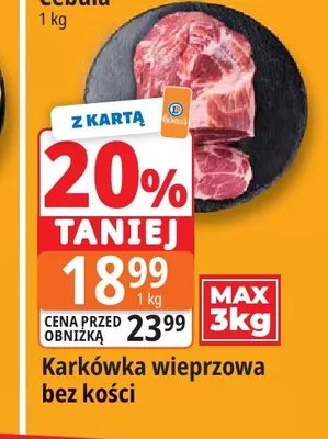 Karkówka wieprzowa bez kości promocja w Leclerc