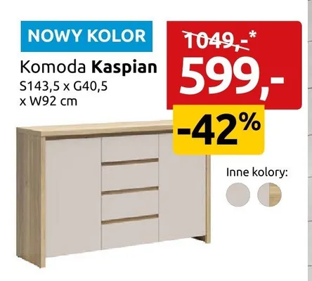 Komoda Kaspian promocja w Black Red White